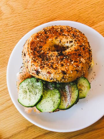 Smoked Salmon Bagel with Dill Cream Cheese