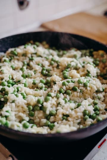 Pea Risotto with Parmesan