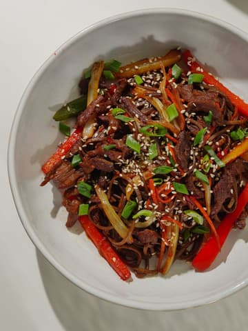 Beef Japchae (Korean Glass Noodles)