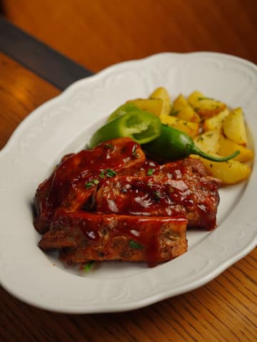 BBQ Baby Back Ribs with Herb Potato Wedges