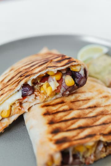 Cheesy Bean and Corn Quesadillas