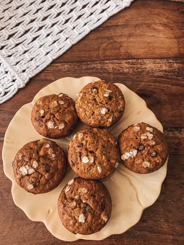 Banana Oat Muffins with Raisins
