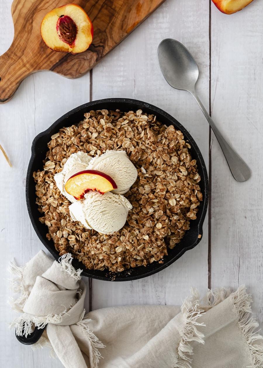 Cast-Iron Skillet Peach Crisp