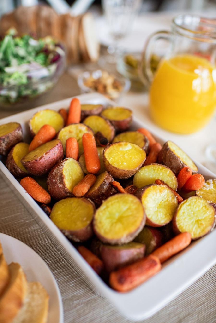 Roasted Red Potatoes and Baby Carrots