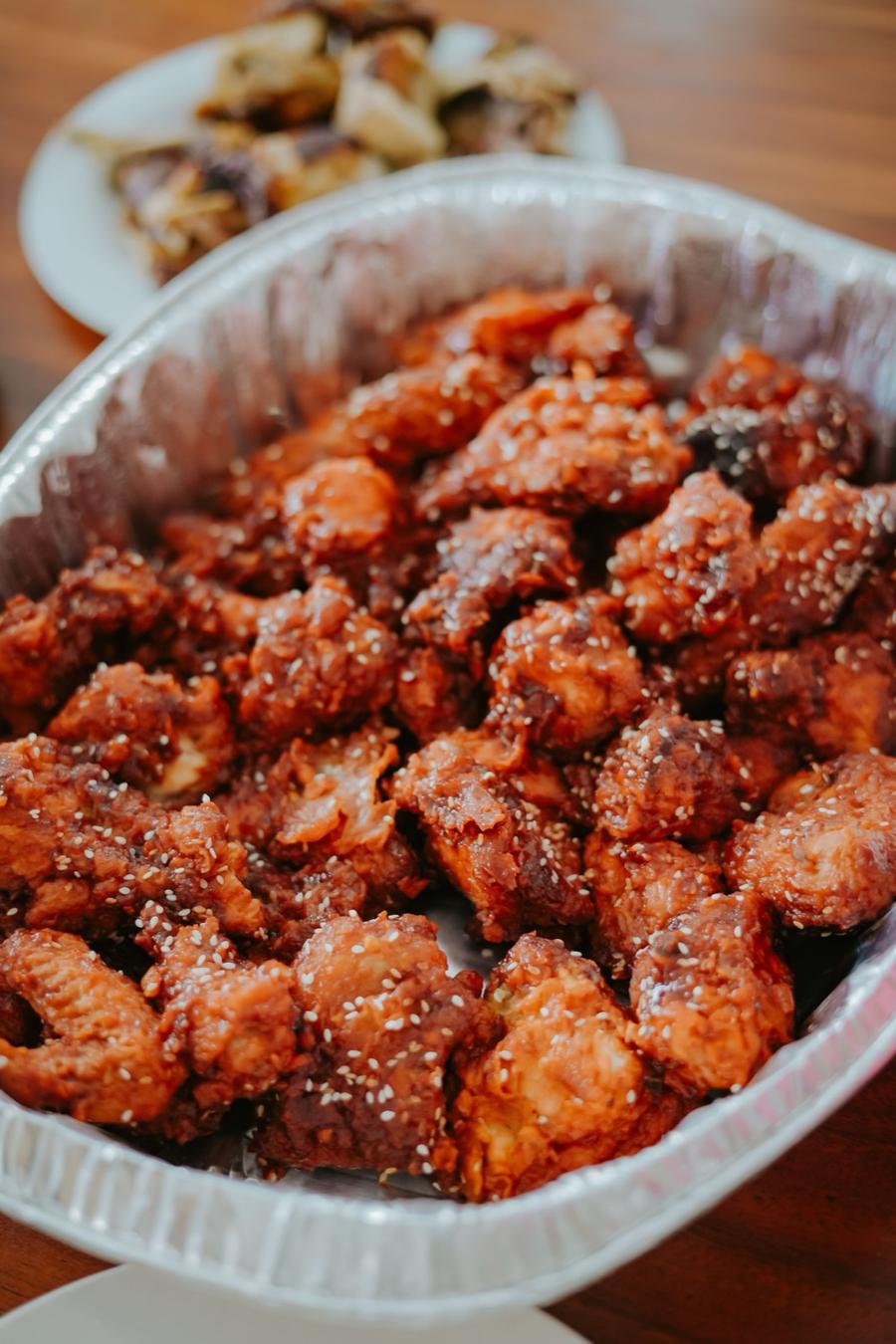 Korean Fried Chicken with Sweet and Spicy Glaze
