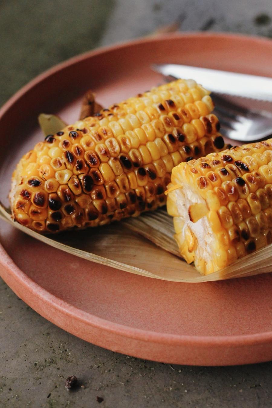 Charred Grilled Corn with Garlic Butter