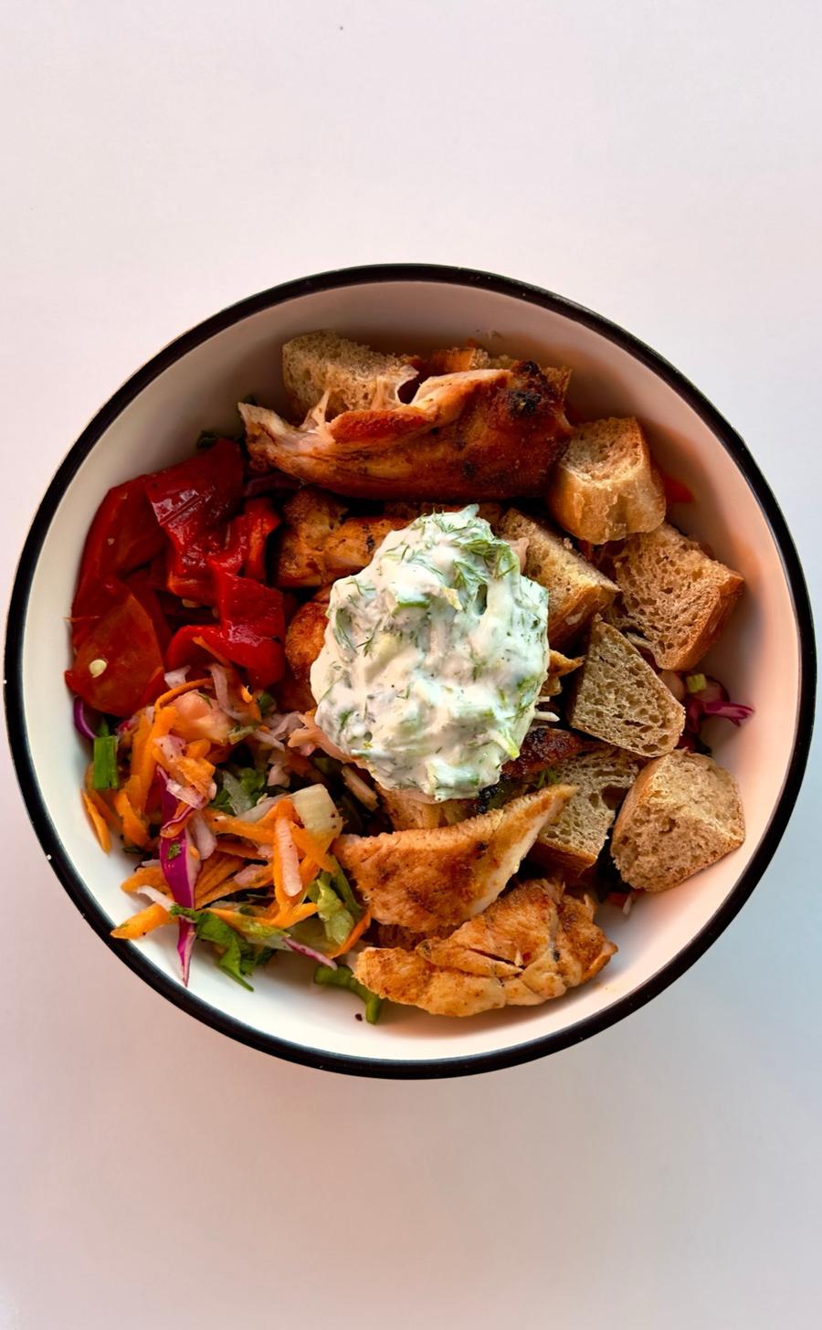 Chicken Gyros Bowl with Tzatziki