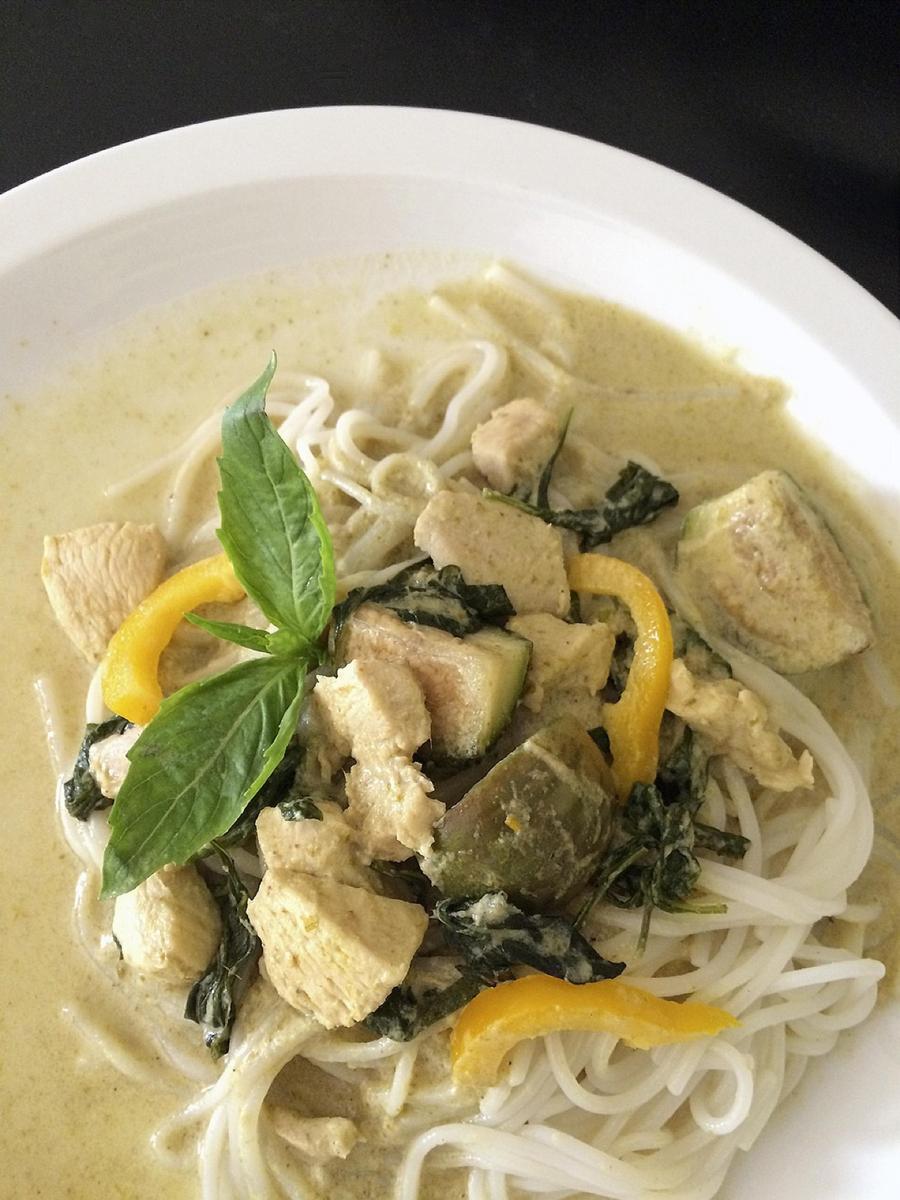 Thai Green Curry with Rice Noodles